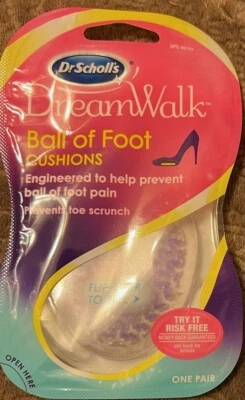 Dr. Scholl's DreamWalk - One Pair Ball Of Foot Cushions - Prevents Toe Scrunch