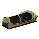 Mountview King Single Swag Camping Swags Canvas Dome Tent Hiking Mattress Khaki