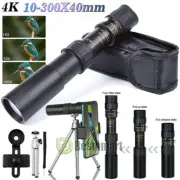10-300X40mm Zoom Monocular Binoculars High Power Waterproof+Tripod &Clip