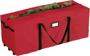Christmas Tree Storage Bag with Wheels - Canvas Duffel for 12-Foot Fake Trees an