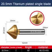 20.5mm Titanium plated single blade chamfer 90degree deburring chamfer Drill bit