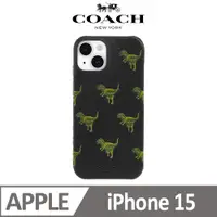 在飛比找PChome24h購物優惠-【COACH】iPhone 15 真皮手機殼 小恐龍