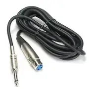 2 Pack 50 feet XLR 3Pin Female to 1/4 Mono Shielded Microphone Mic Cable