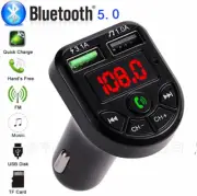 Car Bluetooth FM Transmitter MP3 Player Hands Free Radio Adapter 2 USB Charger