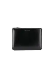 Comme des Garçons Wallet Logo Embossed Zipped Wallet One size Black