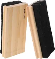 Tofficu 2pcs Eraser for Black Boards, Chalk Wool Felt Dry Erase Board Eraser, Blackboard Whiteboard Eraser, Office Wooden Clean Supplies
