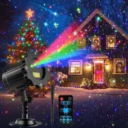 Brighter Laser Christmas Lights Projector Outdoor, RGB 3 Colors Gypsophila Mo...