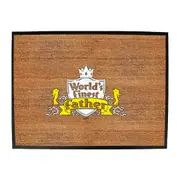 Worlds Finest Father - Funny Novelty Doormat Man Cave Floor mat