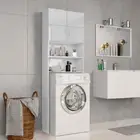 Washing Machine Cabinet Storage Shelf Rack Wooden Laundry Bathroom High Gloss