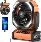 KITWLEMEN Camping Fan - 20000mAh Rechargeable Battery, 112Hrs Run Time, 9 Speeds