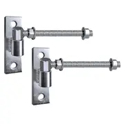 Gate Hinges Heavy Duty Wood Fence,J Bolt Gate Hinge for Wood Fence,Steel Welded Hinge for Farm Gate, 6 Inch 2Pack Silver