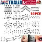85Pcs Body Piercing Eyebrow Piercing Jewelry Belly Tongue Ring Wholesale Charm