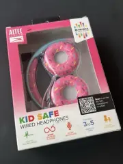 Headphones Wired Altec Lansing Kid Safe 85 Decibels Volume Pink New