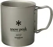 [snow peak] Titanium Double-Wall MUG 450ml/15.2oz MG-053R Silver NEW F/S Japan