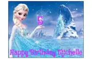 FROZEN ELSA Edible cake decoration sheet Image topper personalized Anna castle