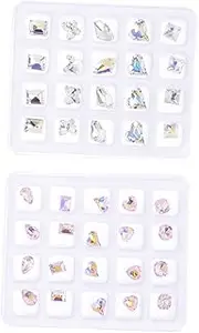 Elegant Flatback Rhinestones for Crafts 40pcs Nail Art Rhinestones Set Shining Craft Decorations