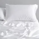 Canningvale Super King Size Luxury Lustro Bamboo Durable Bed Sheet Set White