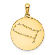 Ss/Gold Plated Sterling Silver Gold-Plated & Cz Gemini Zodiac Pendant