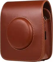 YaSao Portable PU Leather Camera Case Bag with Shoulder Strap Compatible with Fujifilm Fuji Instax SQ20 Instant Camera