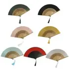 Silk and Bamboo Hand Fan Fine Traditional Craftsmanships Dancing Foldable Fan