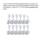 MIRREA 12 Pk LED TRACK LIGHTING HEADS COMPLETE W/SINGLE CURCUT H CELING SPOTLITE