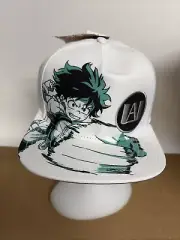 MY HERO ACADEMIA Snapback Hat Cap Black/Green Smash NWT