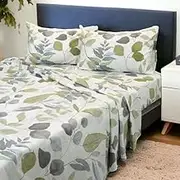 Essina Double Bed Sheets – 4 Pcs Double Bed Sheet Set - Deep Pocket Double Bed Fitted Sheet –Double Bed Sheet Set Cotton 620 Thread Count – Luxury Cotton Bed Sheets Double – Watercolour