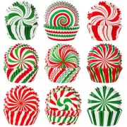 450 Pcs Christmas Cupcake Liners Muffin Baking Cups for Christmas Holiday