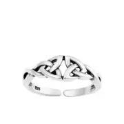 Sterling Silver Celtic Trinity Knot Adjustable Toe Ring