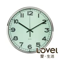 在飛比找momo購物網優惠-【LOVEL】31cm工業風鐵框魚眼鏡面靜音時鐘-綠(M72