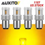 4pc AUXITO 1157 BAY15D Amber LED Front Rear Turn Signal Light Canbus Bright Bulb (for: Volkswagen)
