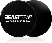 Core Sliders by Beast Gear – Double Sided Gliding Discs for Abdominal Exercises - Carpet and Hard Floors