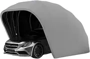Car Awning Semi-Automatic Folding Garage Mobile Retractable Outdoor Simple Parking shed car Awning Anti-Sun and Canopy Portable Garage(Gray)