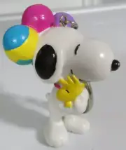 Snoopy Peanuts Easter PVC Ornament Whitman's Key Chain Colored Egg Balloons