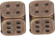 Toyvian 2pcs Metal Dice Sip Play Mini 6 Sided Game Table Game Dices Number Vintage Table Party Favor Party Accessories Metal Golden