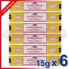 SATYA INCENSE Sticks Seven Chakra Incense Meditation Aroma Fragrance - 6 x 15G