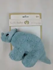 Kellybaby Plush Blue Dinosaur with Rattle Stuffed Dino Kelly Toy NWT NEW