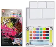 Sakura KOI Water Colors Pocket Field Sketch Box Creative Art Colors ~ 24 Colors