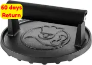 Smash Burger Press Heavy Duty Cast Iron Griddle Bacon Press Heat Resistant Handl