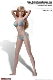 1/6 Seamless Female Body Action Figure Pale Asian Slim With Head Phicen For 12