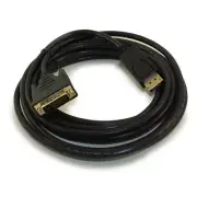 15ft DisplayPort to DVI Cable 30AWG Gold Plated Black