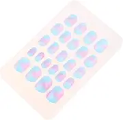 Assorted Color Fake Nails for Self Adhesive Lovely Manicure Set Safe and Artificial Nails for Little for Parties and Events