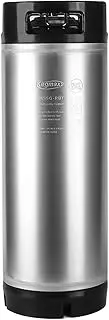 TMCRAFT New 5 Gallon Ball Lock Keg, Stainless Steel Beer Keg with Dual Rubber Handle for Home Brew