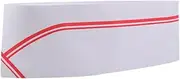 [OATIPHO] Paper Chef Hat 50-Pack Lightweight Comfortable Disposable for Kitchen Use Red
