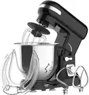 6.5L Stand Mixer, Black Electric Food Mixer, 6-Speed Flour Grinder Minced Meat,
