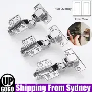 10X Door Hinge Cabinet Cupboard Hinges Soft Close Full Overlay Wardrobe Kitchen