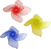 [WOFASHPURET] Colorful Square Chiffon Scarves Set 6 Bright Colors Rhythm Scarves for Dance Groups 60x60cm