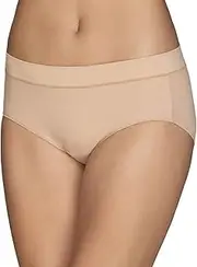 [Vanity Fair] Womens Beyond Comfort Seamless Waistband Hipster Panty, 6