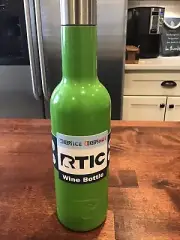 New RTIC WINE BOTTLE Insulated Metal Bottle, GREEN