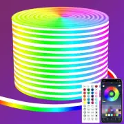 50ft RGB LED neon Rope Lights LED neon Lights with Remote Control/APP Control...